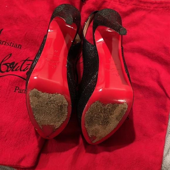 RARE Authentic 💎 Christian Louboutin 💎 Lady Peep Sling 150mm! Size 39 - Picture 6 of 8
